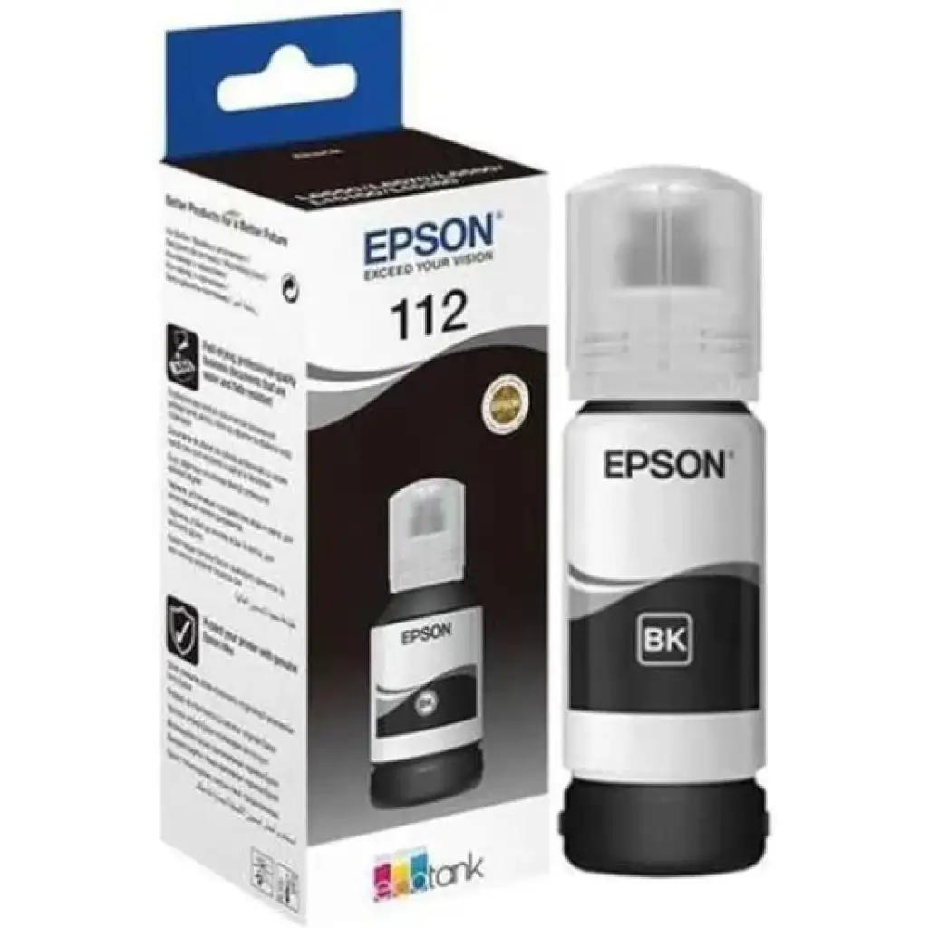 Epson 112 Black Ink Bottle – 127ml (C13T06C14A)