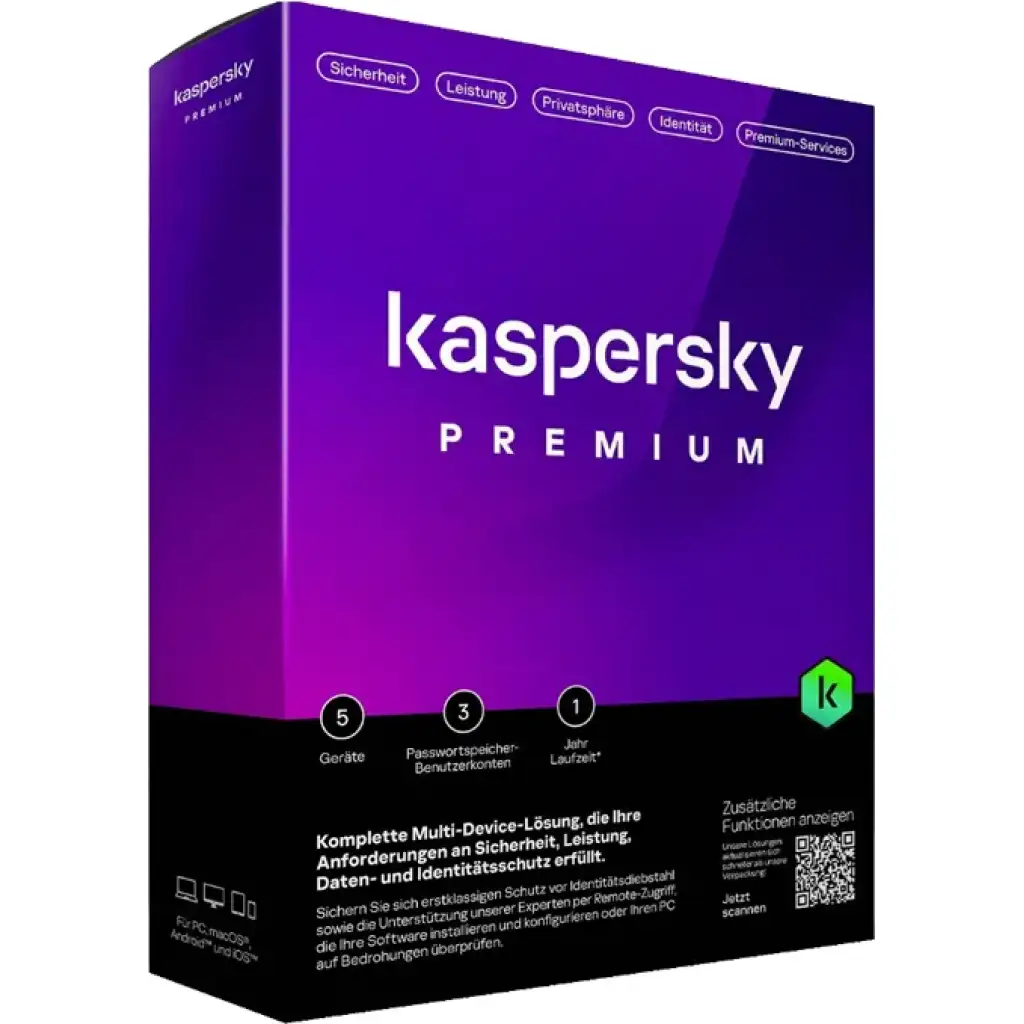 Kaspersky Premium – 5 Devices, 1 Year License