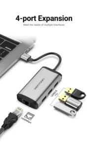 Vention CKBHB USB 3.0 Hub with Gigabit Ethernet