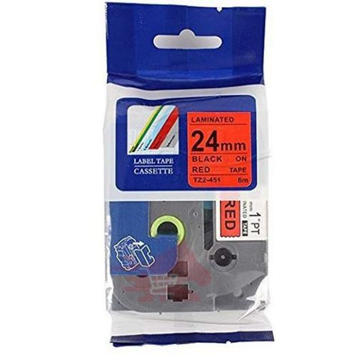 Brother TZ2-431 12mm x 8m black on red label tape
