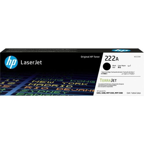 HP 222A Black Original LaserJet Toner Cartridge - W2220A