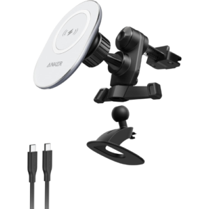 ANKER POWERWAVE MAGNETIC CHARGING CAR MOUNT BLACK+WHITE