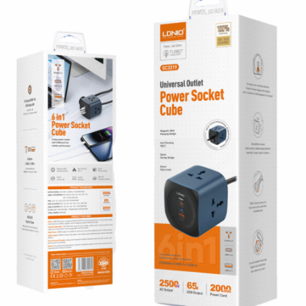 LDNIO SC3319 Power Socket Cube LDNIO SC3319 Power Socket Cube