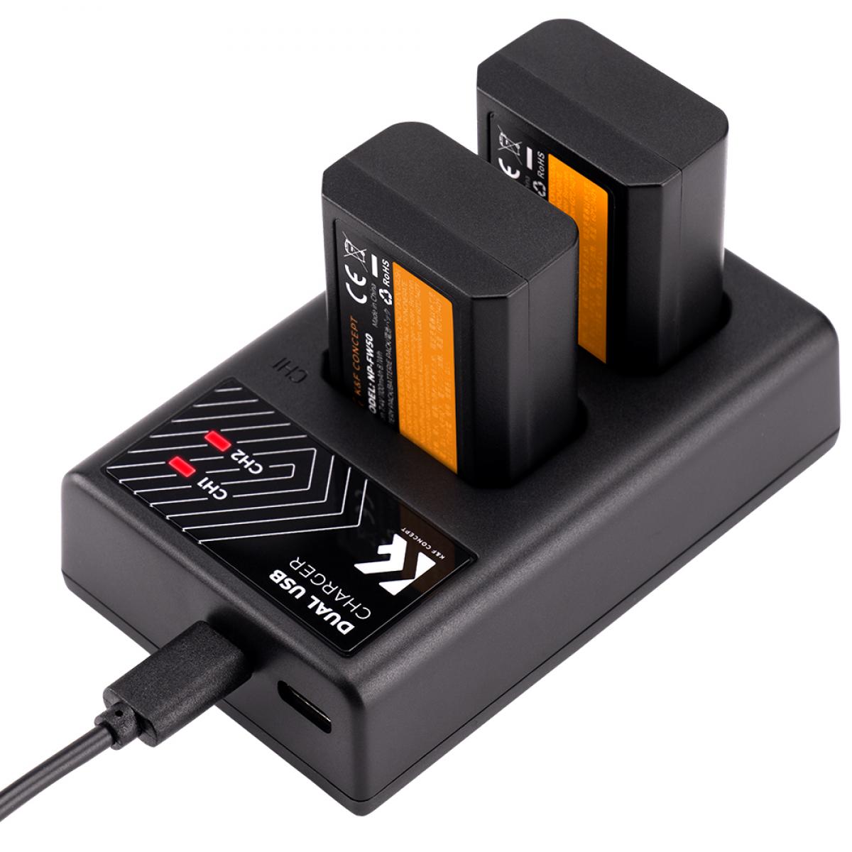 K&F NP-FW50 DUAL BATTERY & CHARGER K&F NP-FW50 DUAL BATTERY & CHARGER