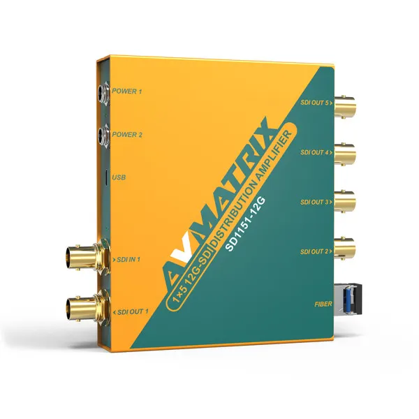 AV MATRIX SD1151 12G 1x5 SDI Relocking Distribution Amplifier AV MATRIX SD1151 12G 1x5 SDI Relocking Distribution Amplifier