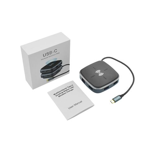 Infobit iHub 901W USB Type-C Hub 9-in-1, 4K HDMI, 60W PD, Wireless Charging Infobit iHub 901W USB Type-C Hub 9-in-1, 4K HDMI, 60W PD, Wireless Charging