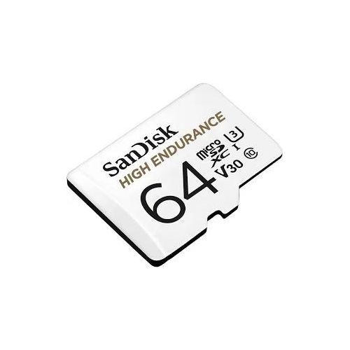 SanDisk High Endurance microSDXC 64GB + SD Adapter - for dash cams & home SanDisk High Endurance microSDXC 64GB + SD Adapter - for dash cams & home