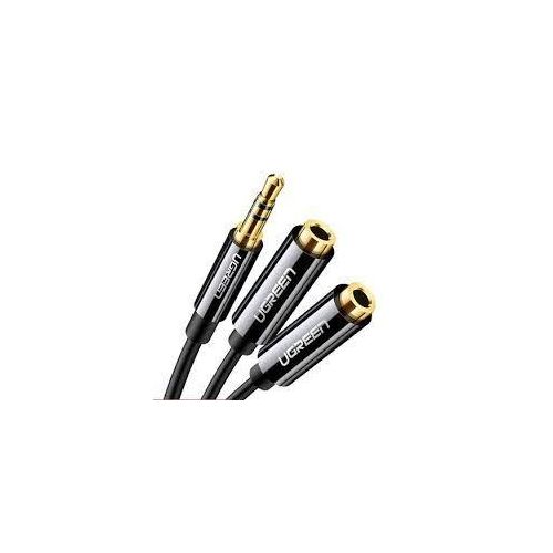UGREEN 3.5mm Male to 2 Female Audio Cable 20cm (Black)- UG- 20816 UGREEN 3.5mm Male to 2 Female Audio Cable 20cm (Black)- UG- 20816