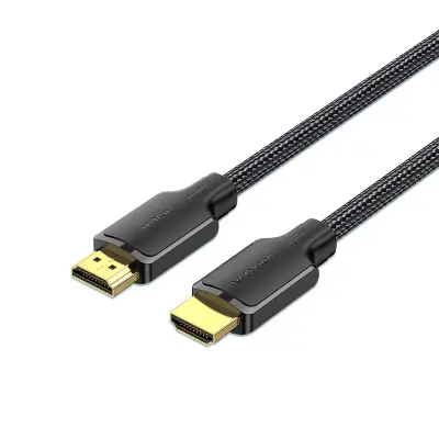 Vention Cotton Braided 4K HDMI Male to Male Cable 20M Black- ALLBQ Vention Cotton Braided 4K HDMI Male to Male Cable 20M Black- ALLBQ