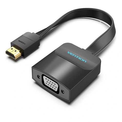 Vention Flat HDMI to VGA Converter 0.15M Black- 74345 Vention Flat HDMI to VGA Converter 0.15M Black- 74345