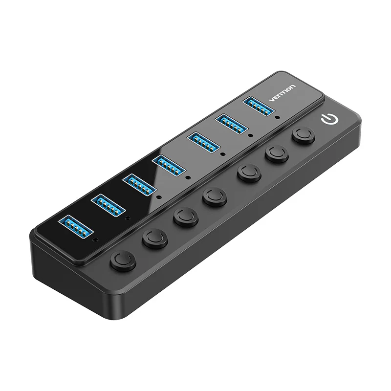 Vention USB B to USB 3.0 X7 HUB with individual Power switches And DC.5.5m power adapter- CHXBO-EU cc Vention USB B to USB 3.0 X7 HUB with individual Power switches And DC.5.5m power adapter- CHXBO-EU