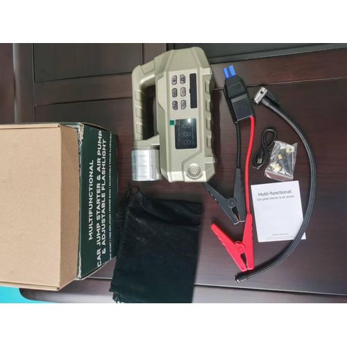 High Power Digital Jump Starter with Compressor and Flashlight High Power Digital Jump Starter with Compressor and Flashlight